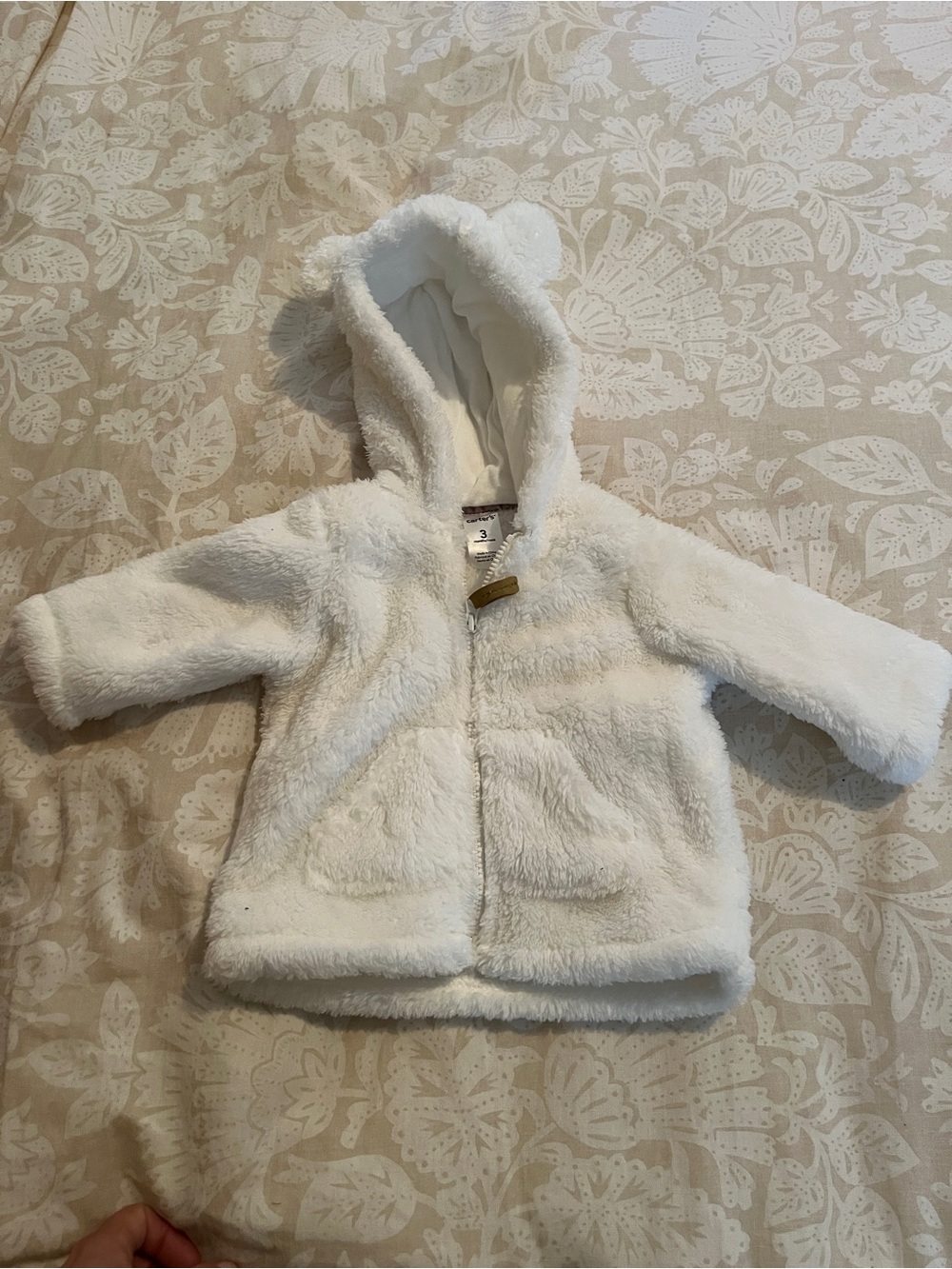 Carter's Cream Teddy Faux-Fur Hooded Puffer Jacket